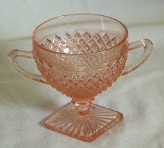 Miss America Pink Open Footed Sugar Bowl 1930&#39;s Depression Glass Anchor ... - £19.75 GBP