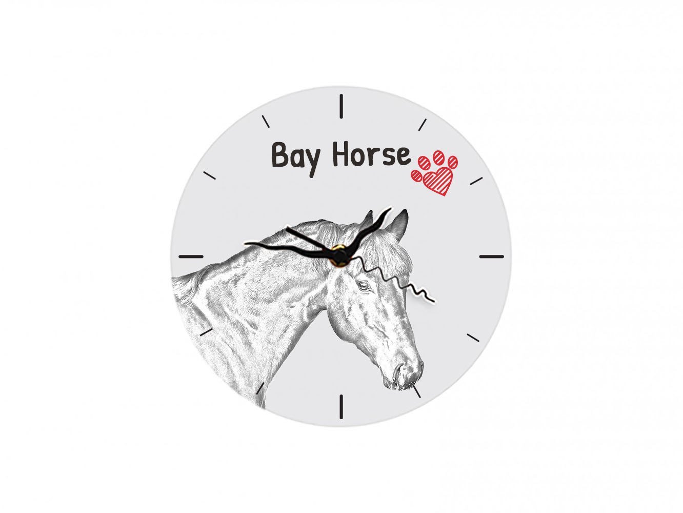 Primary image for Bay , Free standing MDF floor clock with an image of a horse.