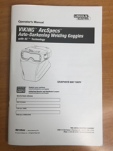 Manual for Lincoln Electric KP4643-1 ArcSpecs Auto-Darkening Welding Gog... - $11.95