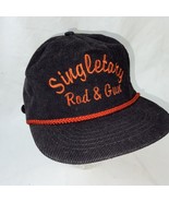 Corduroy Black SINGLETARY ROD &amp; GUN CLUB embroidered Rope Edge Hat  Oxfo... - $39.36 CAD