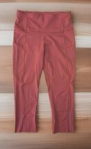 Lululemon Fast Free Align Crop Leggings Womans Size 6 Orange Outdoor Act... - $35.64