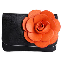 [Black Mystery] Flower Leatherette Clutch Shoulder Bag Clutch Casual Purse - £18.84 GBP