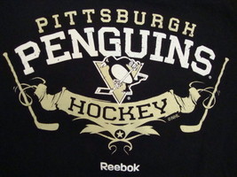 NHL Pittsburgh Penguins National Hockey League Reebok Apparel Black T Shirt S - £12.22 GBP
