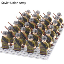 24pcs/Lot WW2 Military Soldiers Building Blocks Weapons Action Figures T... - £28.32 GBP