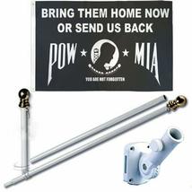 K&#39;s Novelties POW MIA Bring Them Home 3 x 5 FT Flag w 6 Ft Spinning Tangle Free  - £27.49 GBP