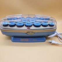 Conair Ion Shine Hot Rollers 20 Curlers Flocked Velvet Blue 3 Size Pageant Cheer - $26.97