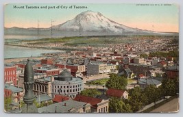 Postcard Mount Tacoma And Part Of City Of Tacoma Aerial View ca.1915 Pan-Pacific - £4.97 GBP