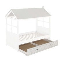 Tree House II Trundle (Twin), Weathered White &amp; Washed Gray Finish - $183.00