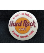 Pinback Button Hard Rock Cafe No Drugs or Nuclear Weapons Allowed Inside... - £7.91 GBP