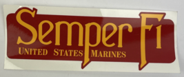Vintage 90&#39;s Semper Fi United States Marines Bumper Sticker 10&quot; x 3.75&quot; ... - $9.90