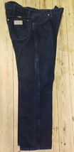 Wrangler Cowboy Cut Original Fit 38x30 Denim Black Jeans Men&#39;s 5 Pocket 13MWZWK - £18.31 GBP