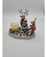 Partylite Reindeer Votive Candle Holder P8536 Holiday Christmas Winter W... - $14.99