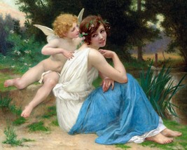 FRAMED CANVAS Art print giclee guillaume seignac cupid and psyche love painting - £29.73 GBP+