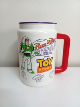 VTG Disney&#39;s Toy Story Pizza Planet Buzz Lightyear Whirley Mug w/ Lid Co... - £7.45 GBP