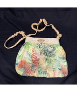 Capelli Straworld Pleated Cross Body Purse Floral Island Pattern Beaded ... - $282.06 MXN
