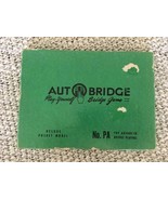Vtg 1957 Play Yourself Deluxe Pocket Model No. PA Advanced Game Auto Bridge - £11.85 GBP