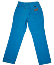 Vtg Wrangler USA Jeans Turquoise Womens 16 High Rise Straight Leg 13MTQM Western - £55.48 GBP