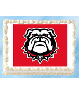 Georgia Bulldogs Edible Image Topper Cupcake Cake Frosting 1/4 Sheet 8.5... - $11.75