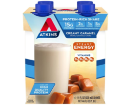 Atkins Ready to Drink Energy Shake Creamy Caramel, 4 Pack11.0fl oz x 4 pack - $32.99
