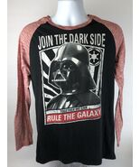 Mens Star Wars Raglan Shirt Large Darth Vader Join the Dark Side Rule th... - $323.74 MXN