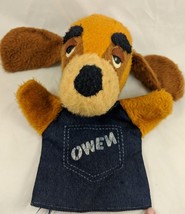 Owen Dog Plush Hand Puppet Puppy Hound 10 Inch Stuffed Animal toy - $21.95