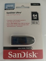 NEW SanDisk Ultra 64GB 64 GB USB 3.0 Flash Jump Drive w/ SecureAccess Software - £9.75 GBP