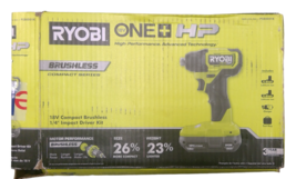 OPEN BOX - RYOBI PSBID01K 18v Compact Brushless 1/4&quot; Impact Driver Kit - $75.02