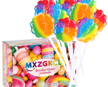 Rainbow Flower Lollipop, 36 Pack Rainbow Swirl Lollipops Individually Wr... - £20.58 GBP