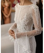 Tulle Hand Embellished Bridal Mini Dress/Bridal Couture Dress/Wedding Sh... - $841.15