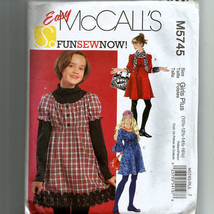 Mccall's Pattern Dress 3 Designs Easy Girls' Size 14 Cut - $4.00