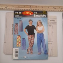 Simplicity 4039 Kids Lounge Pant Sz 7-16  Uncut - $3.15