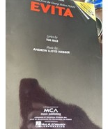 Evita Par Tim Rice Songbook Partitions de Musique Voir Complet Liste Mad... - £12.71 GBP