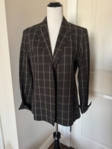 EUC Bill Burns 100% Wool Brown Plaid Jacket SZ 8 Made in Italy - $920.97 MXN
