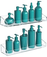 Set of 2 Acrylic Bathroom Shelves - 15&quot;x4&quot; Clear Floating Wall Shelf for... - $25.99