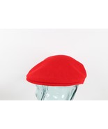 NOS Vintage 90s Streetwear Kangol Blank Wool Cabbie Newsboy Cap Hat Red ... - $50.45