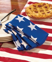 Americana Patriotic Pride Linen Napkins Set Of 4 - $24.99
