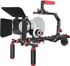 Neewer Shoulder Rig Kit For Dslr Cameras And Camcorders, Movie, Red + Black - £165.61 GBP