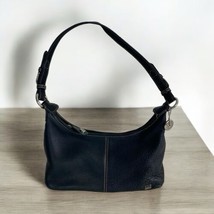 The Sak Black Pebbled Leather Y2K Shoulder Bag Soft Leather Bottom Pads - £22.45 GBP