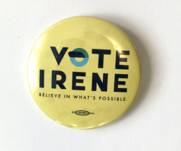 Vintage Minnesota Political Button Pin VOTE IRENE Believe in What&#39;s Poss... - £9.58 GBP