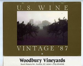 U S Wine Vintage &#39;87 Calendar &amp; Chautauqua Wine Woodbury Vineyards Broch... - $21.78