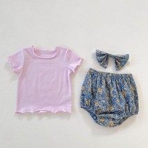 Ysubest Summer Infant Kids Baby Girls Short Sleeve Daisy Printing T-shirt+Shorts - £64.15 GBP