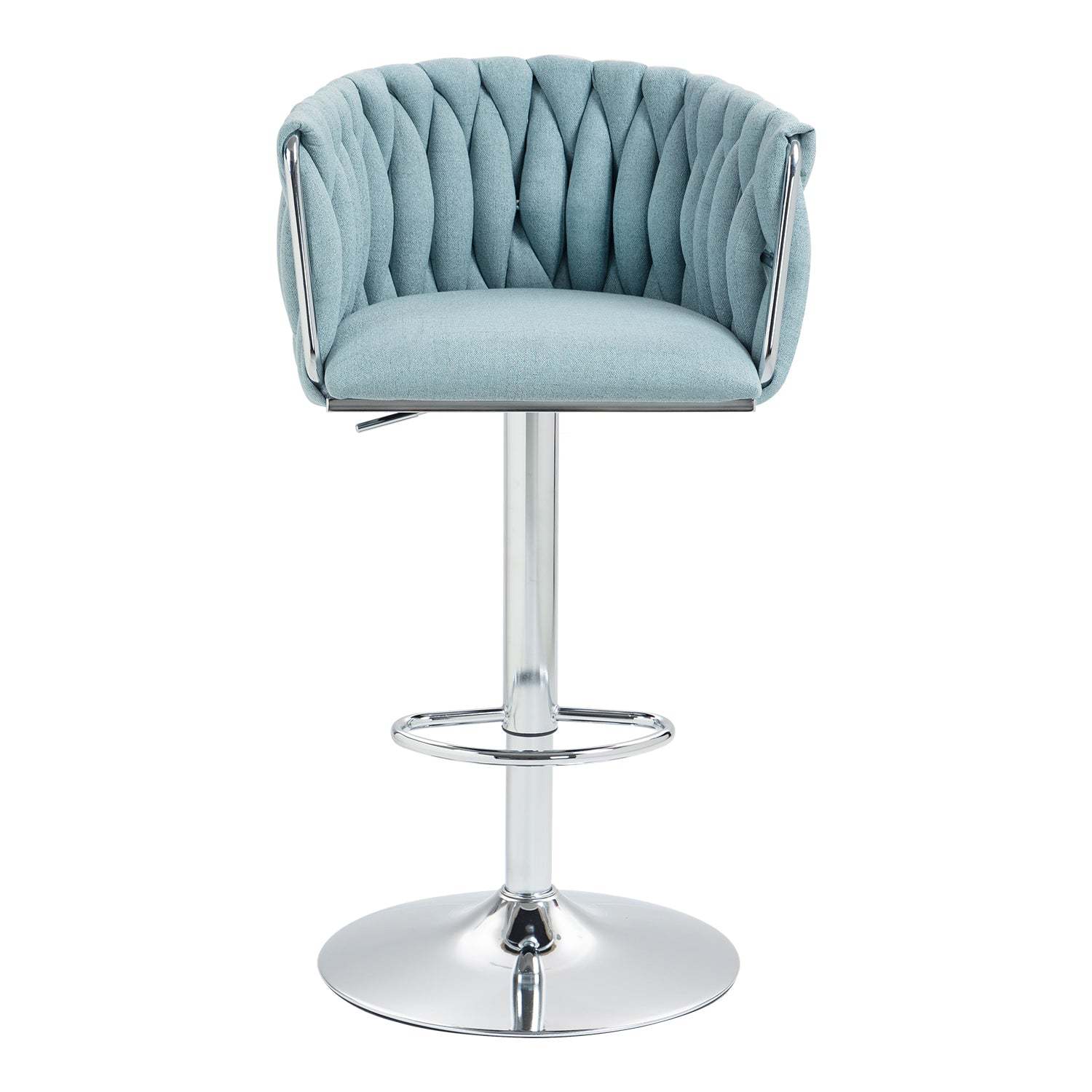 Blue Swivel Bar Stools (Set of 2) - Adjustable Item image 2