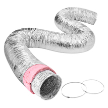 VEVOR Dryer Vent Hose, 8&#39;&#39; Insulated Flexible Duct 25 FT Long with 2 Duc... - $908.41 MXN