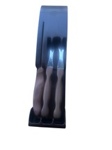 Vtg Cutco Serving Set Forks 26, 27, Spatula 28 With Brown Wall Mount Tra... - $18.23