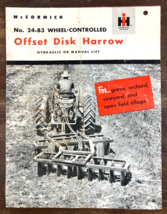 International Harvester IH McCormick No.24-B3 Offset Disk Harrow Dealer Brochure - £11.45 GBP