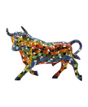 Mosaic Multicolor Bull Figurine - $46.00+