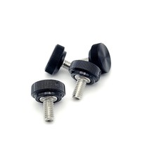M4 x 8mm Knurled Thumb Screws Bolts Black Clamping Knob 304 Stainless 4-... - $10.73+