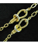 SLIP KNOTS 6 Links NECKLACE Vintage Goldtone Chain 52&quot; Long Length - £10.21 GBP