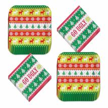 Live It Up! Party Supplies Holiday Ugly Sweater Patterned Square Paper D... - £9.16 GBP+