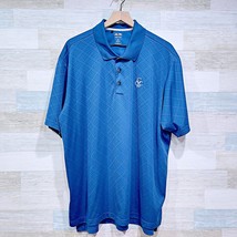 Adidas Country Club Performance Golf Polo Shirt Blue Climacool Mens XXL 2XL - $24.74